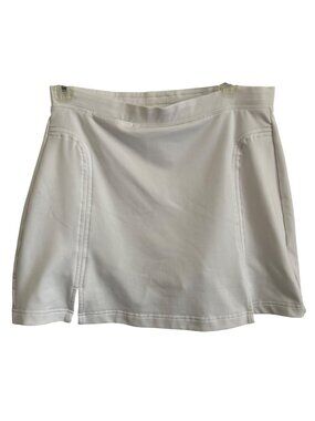 Adidas White ClimaCool Athletic Skort M With Built-In Shorts Polyester Spandex